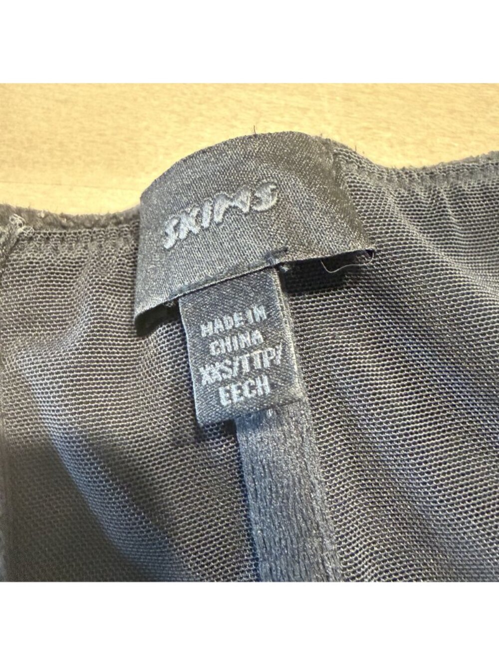 Skims Onyx Black Fleece Strapless Back Zip Corset Women's Size XX-Small XXS - Picture 4 of 5